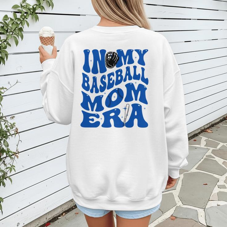 In My Baseball Mom Ear Blue Women's Sweatshirt Back Print In My Baseball Mom Ear Blue Women's Sweatshirt Back Print