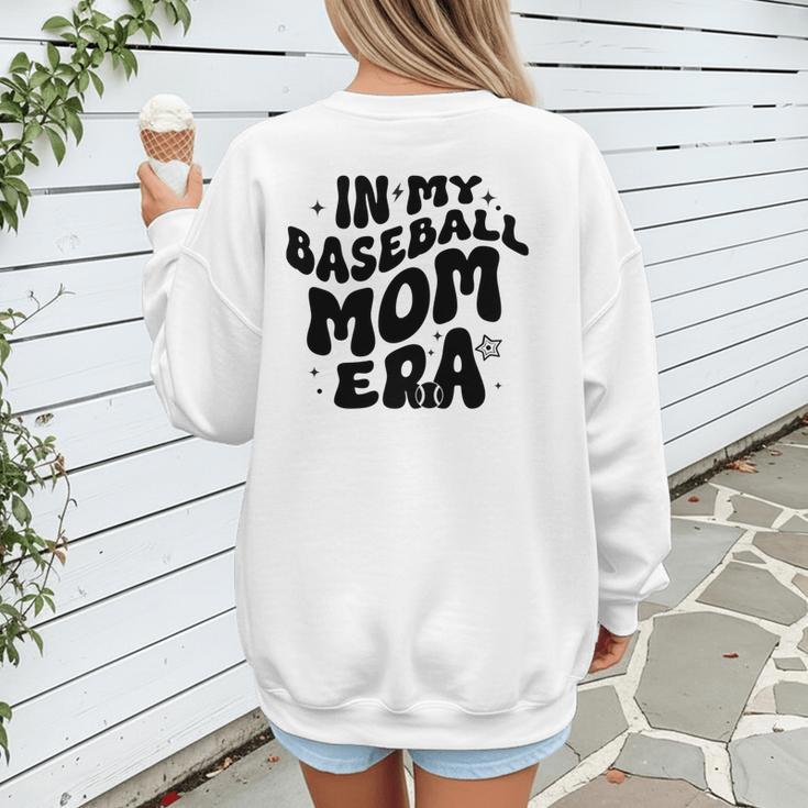 In My Baseball Mom Era Groovy Women's Sweatshirt Back Print