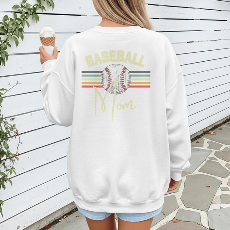 BASEBALL MOM Fun RETRO LOOK Premium Women's Sweatshirt Back Print BASEBALL MOM Fun RETRO LOOK Premium Women's Sweatshirt Back Print