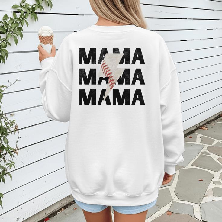 Baseball Mom Game Day Baseball Season Gameday Sports Mama Women's Sweatshirt Back Print