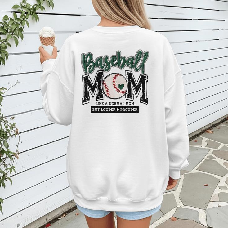 Baseball Mom Green Varsity Baseball Mama Cute Mother's Day Women's Sweatshirt Back Print Baseball Mom Green Varsity Baseball Mama Cute Mother's Day Women's Sweatshirt Back Print