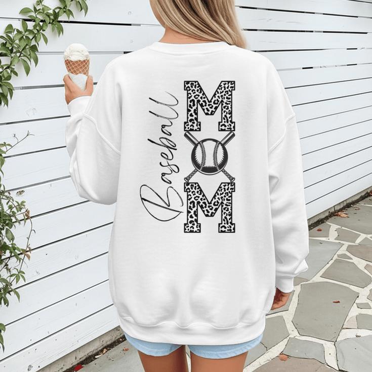 Baseball Mom Leopard Women's Sweatshirt Back Print Baseball Mom Leopard Women's Sweatshirt Back Print