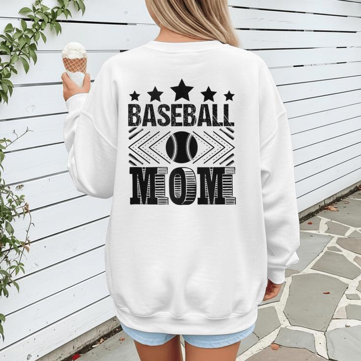 Baseball Mom Baseball Lover Mom Women's Sweatshirt Back Print