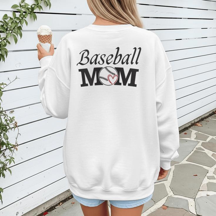 Baseball Mom Mother`s Day Women's Sweatshirt Back Print Baseball Mom Mother`s Day Women's Sweatshirt Back Print