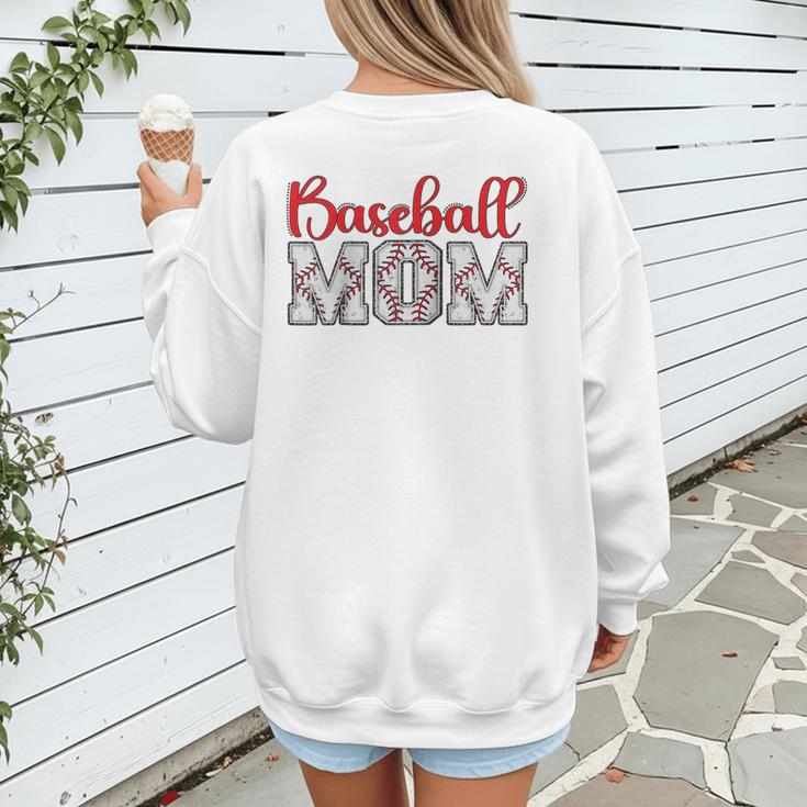 Baseball Mom Sporty Humor Raglan Baseball Tee Women's Sweatshirt Back Print Baseball Mom Sporty Humor Raglan Baseball Tee Women's Sweatshirt Back Print