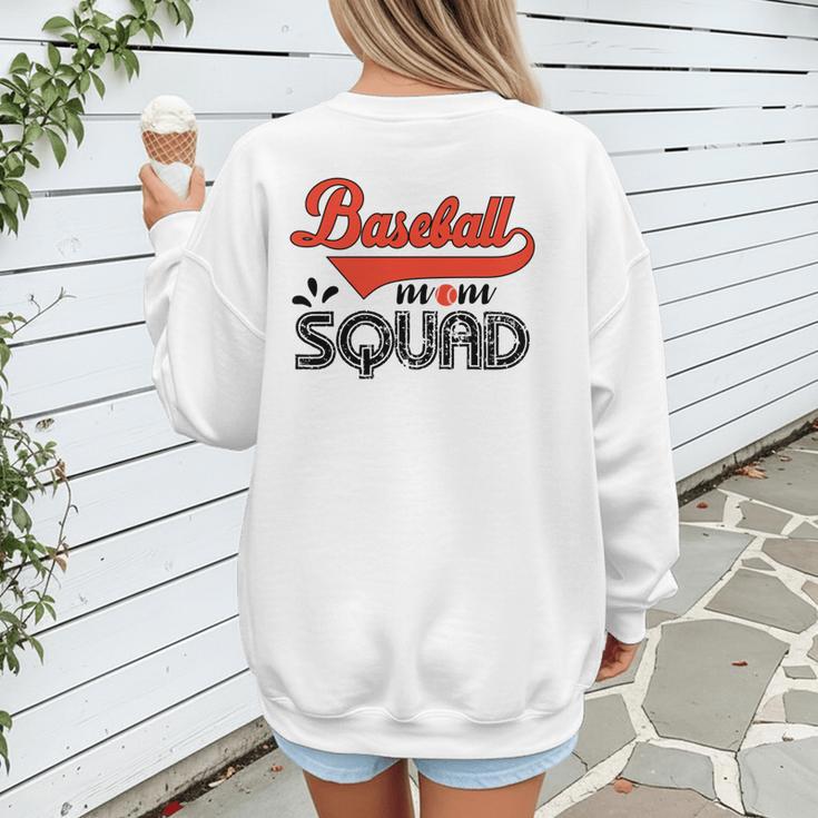 Baseball Mom Squad For Baseball Mom Women's Sweatshirt Back Print Baseball Mom Squad For Baseball Mom Women's Sweatshirt Back Print