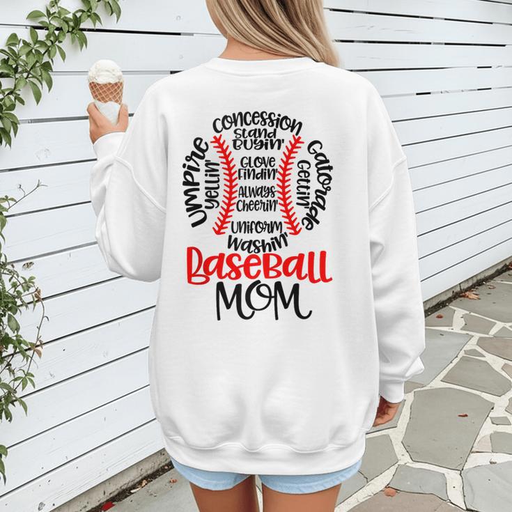 Baseball MomBall Game Mother's Day 2023 Women's Sweatshirt Back Print Baseball MomBall Game Mother's Day 2023 Women's Sweatshirt Back Print