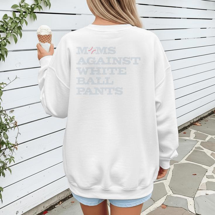 Baseball Moms Against Ball Pants Premium Women's Sweatshirt Back Print