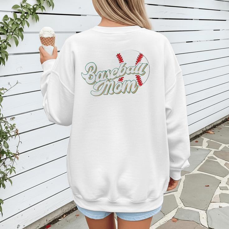 Baseball Mom's Favorite Game Day Premium Women's Sweatshirt Back Print Baseball Mom's Favorite Game Day Premium Women's Sweatshirt Back Print