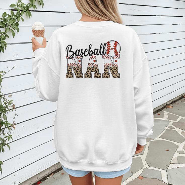 Baseball Nan Women BallPark Nan Baseball Mom Mother's Day Women's Sweatshirt Back Print Baseball Nan Women BallPark Nan Baseball Mom Mother's Day Women's Sweatshirt Back Print