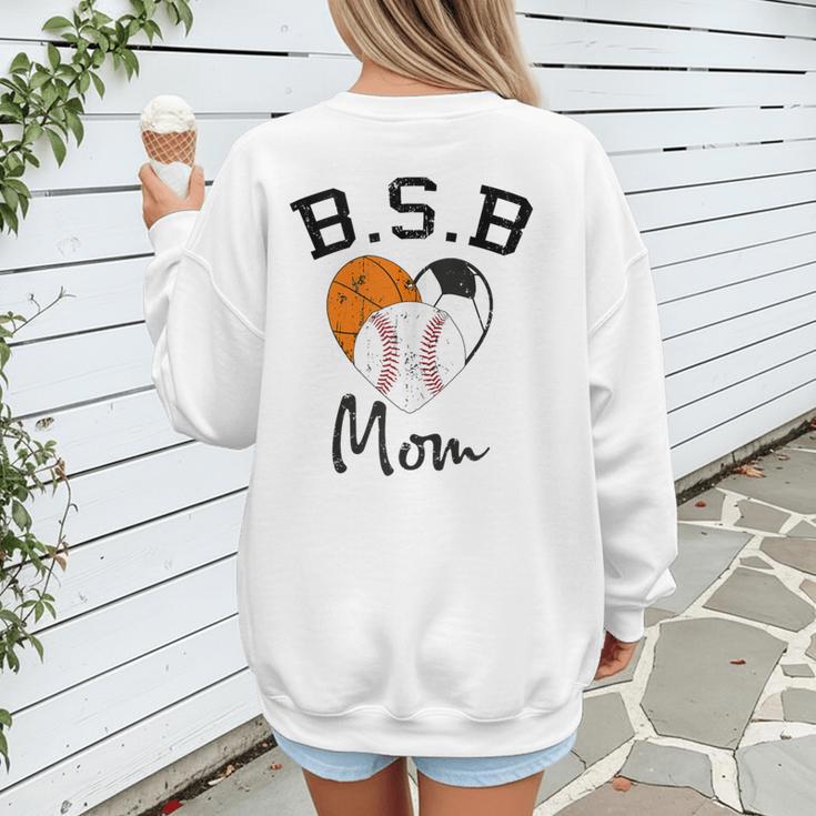 Basketball Soccer Baseball Mom For Women Women's Sweatshirt Back Print Basketball Soccer Baseball Mom For Women Women's Sweatshirt Back Print