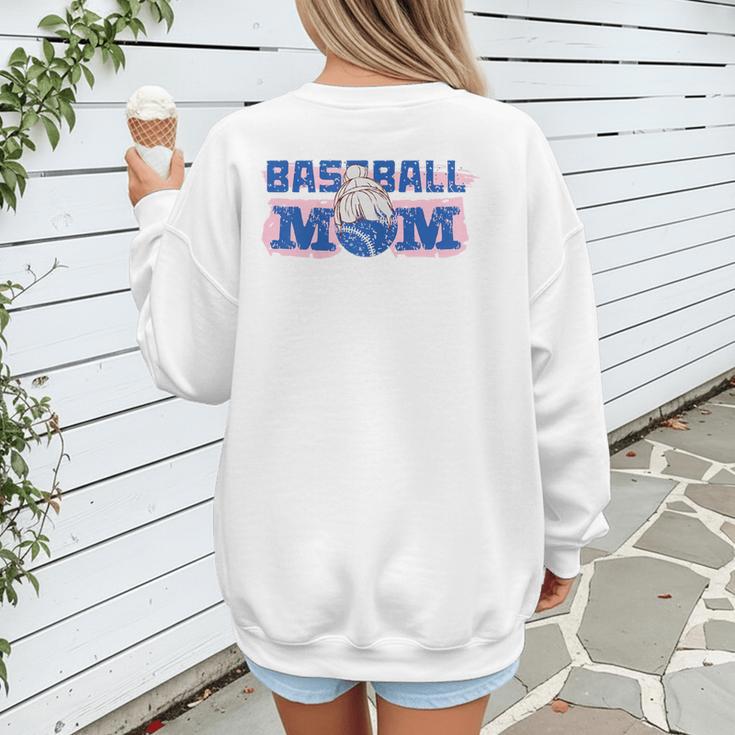 Cool Baseball Mom Mother's Day Mama Woman Cute Women's Sweatshirt Back Print