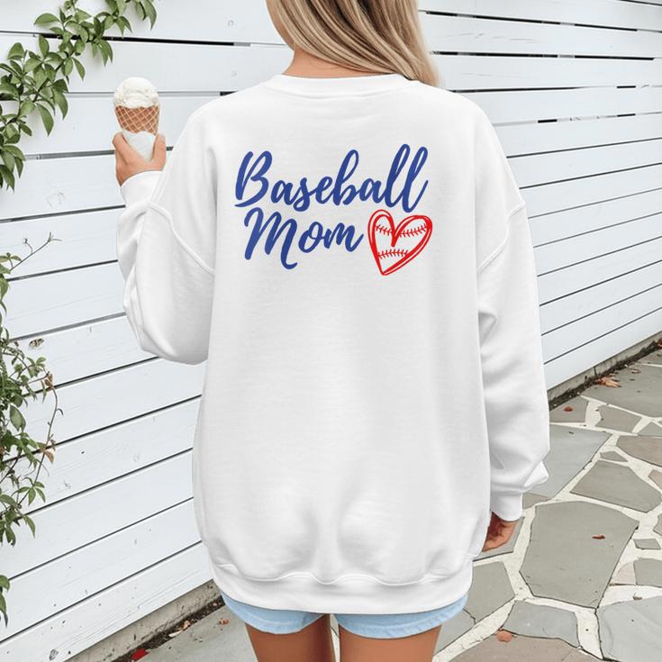Cute Baseball Mom Heart Matching Mama Mother's Day Women's Women's Sweatshirt Back Print Cute Baseball Mom Heart Matching Mama Mother's Day Women's Women's Sweatshirt Back Print