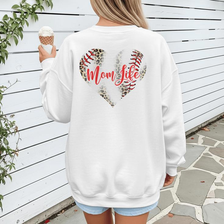 Cute Baseball Mom Heart Mother's Day Sport Mama Mom Life Women's Sweatshirt Back Print Cute Baseball Mom Heart Mother's Day Sport Mama Mom Life Women's Sweatshirt Back Print