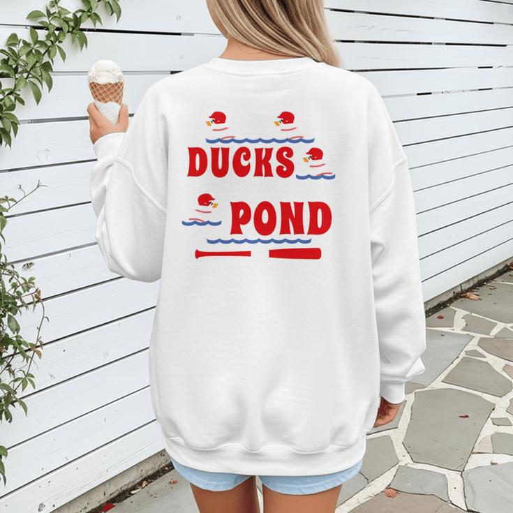 Cute Ducks On The Pond Cute Baseball Mom T-Shirt Women's Sweatshirt Back Print Cute Ducks On The Pond Cute Baseball Mom T-Shirt Women's Sweatshirt Back Print