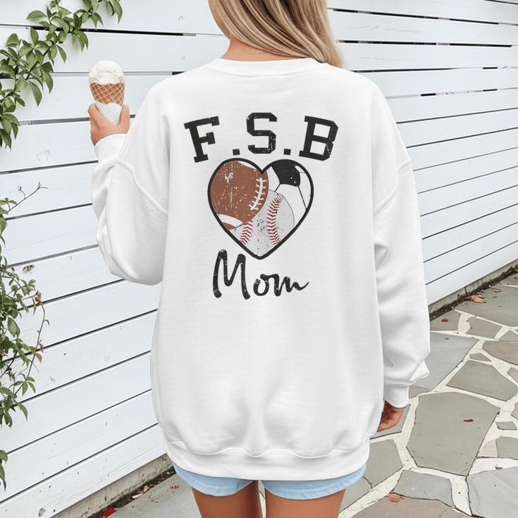 Football Soccer Baseball Mom For Women Women's Sweatshirt Back Print