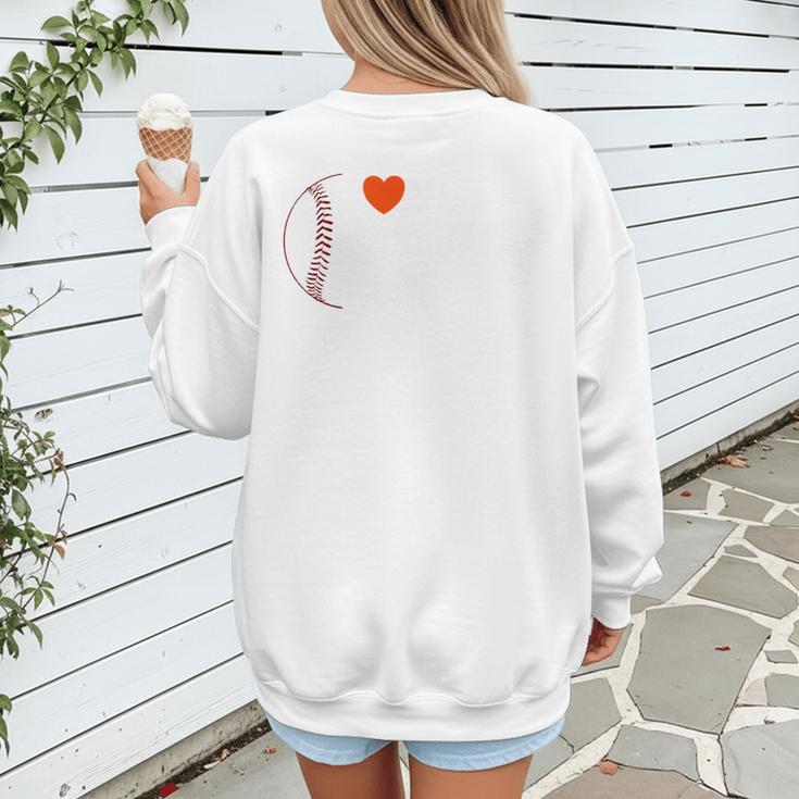 I Heart Hot Baseball Moms Women's Sweatshirt Back Print