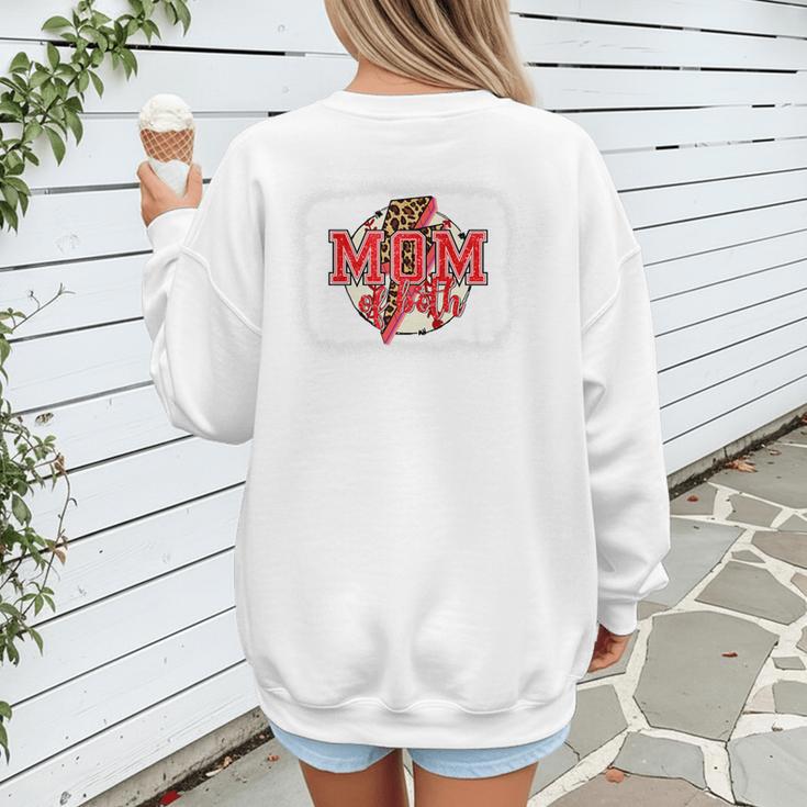 Mom Of Both Baseball Mom Mommy Premium Women's Sweatshirt Back Print Mom Of Both Baseball Mom Mommy Premium Women's Sweatshirt Back Print