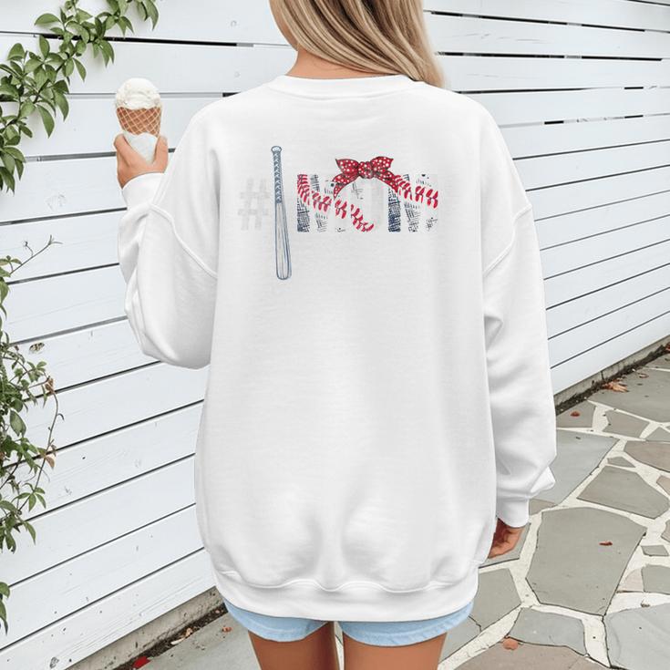 Number One Baseball Mom For Mothers Day Baseball Mommy Premium Women's Sweatshirt Back Print Number One Baseball Mom For Mothers Day Baseball Mommy Premium Women's Sweatshirt Back Print
