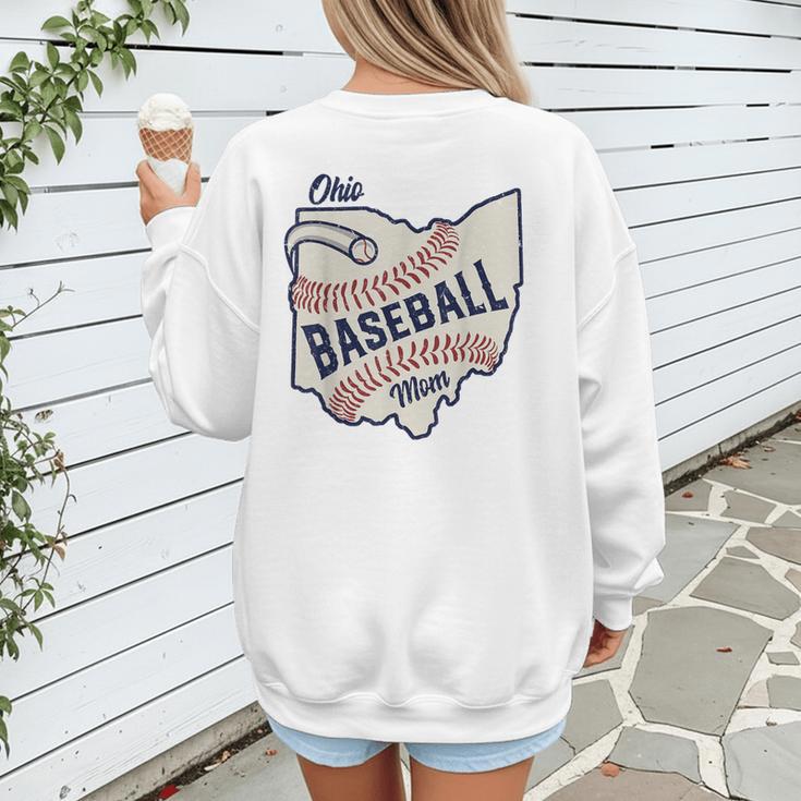 Ohio Baseball Mom Women's Sweatshirt Back Print Ohio Baseball Mom Women's Sweatshirt Back Print