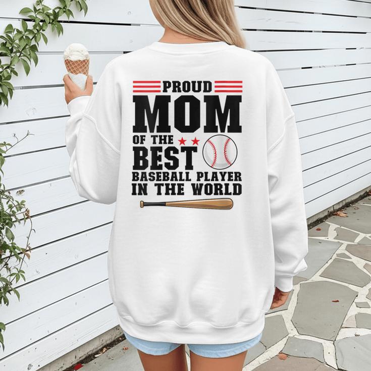 Proud Mom Of An Awesome Baseball Baseball Mom Women's Sweatshirt Back Print