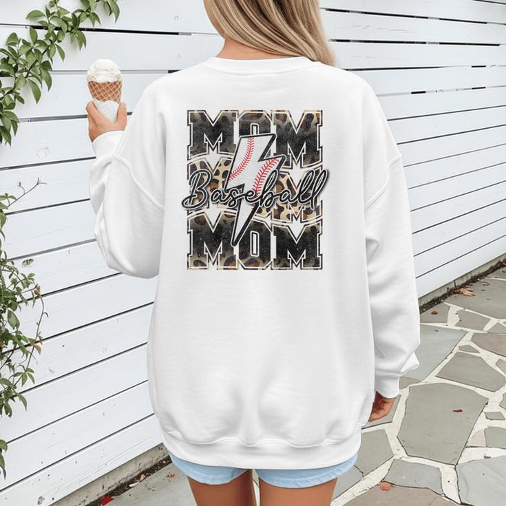 Retro Baseball Mom Mama Baseball Life Mother's Day Baseball Women's Sweatshirt Back Print Retro Baseball Mom Mama Baseball Life Mother's Day Baseball Women's Sweatshirt Back Print