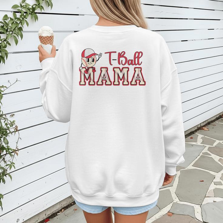 Retro Tball Mama Art Baseball Mom Softball Women's Sweatshirt Back Print Retro Tball Mama Art Baseball Mom Softball Women's Sweatshirt Back Print