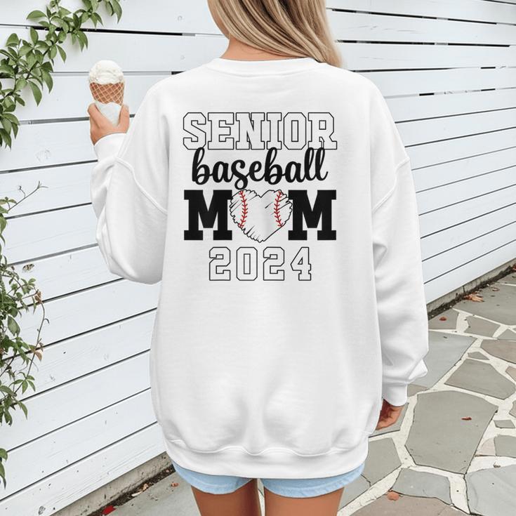 Senior Baseball Mom Class Of 2024 Senior Mom Game Day Women's Sweatshirt Back Print