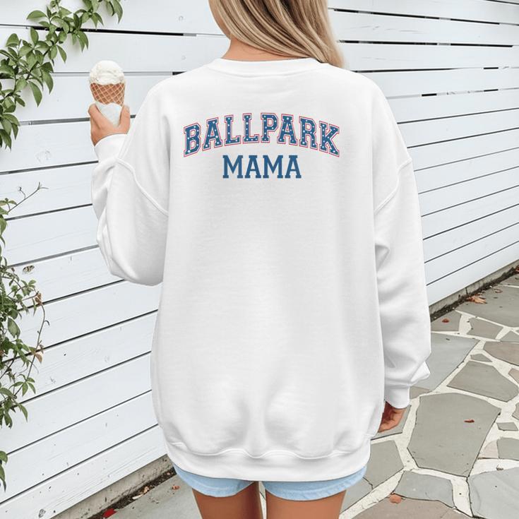 Spring 2024 Season Cute Baseball Mom Ballpark Mama Women's Sweatshirt Back Print