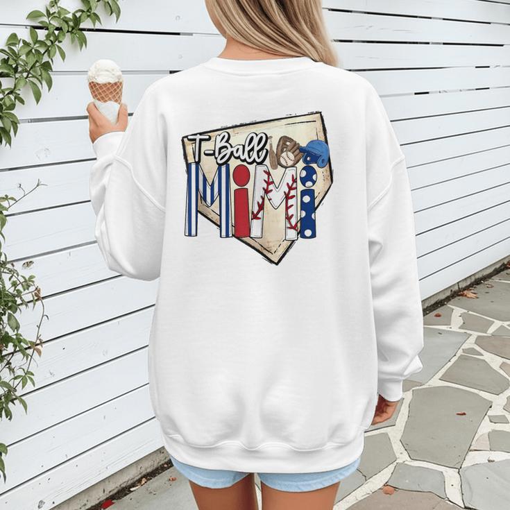 T-Ball Mimi Baseball Mom Game Day Women's Sweatshirt Back Print T-Ball Mimi Baseball Mom Game Day Women's Sweatshirt Back Print