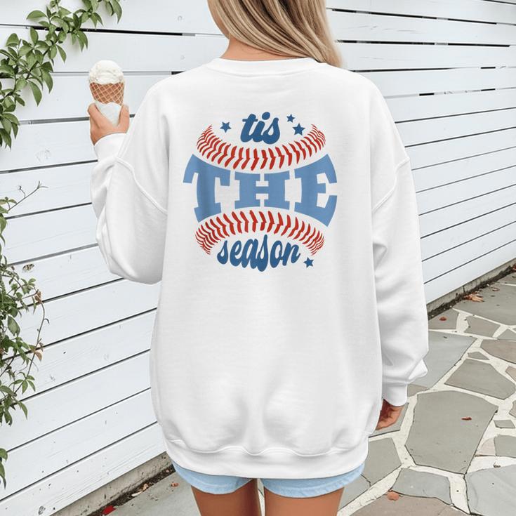 Tis The Season Baseball Mom Enthusiast Joy Women's Sweatshirt Back Print Tis The Season Baseball Mom Enthusiast Joy Women's Sweatshirt Back Print