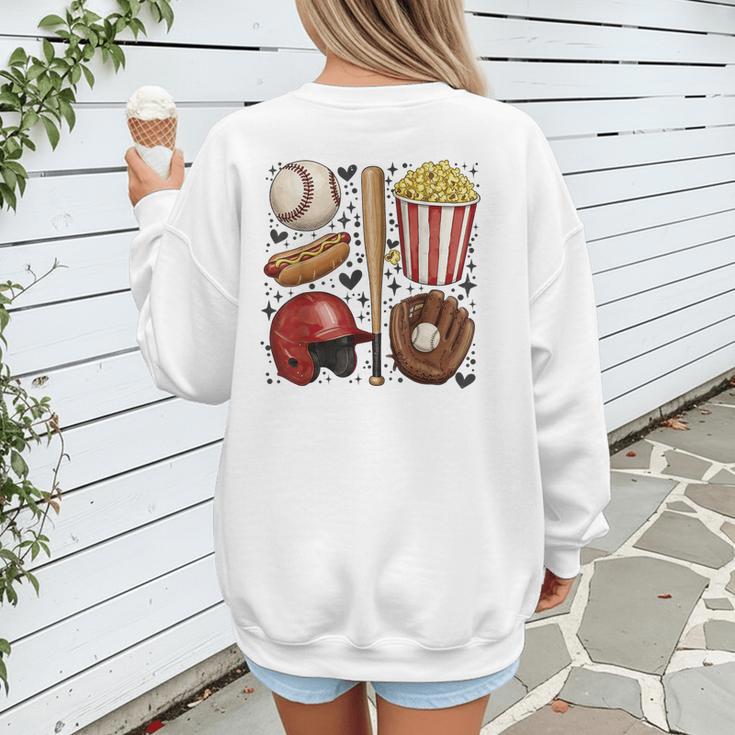 Tis The Season Baseball Mom Game Day Cheering Sports Lover Women's Sweatshirt Back Print Tis The Season Baseball Mom Game Day Cheering Sports Lover Women's Sweatshirt Back Print