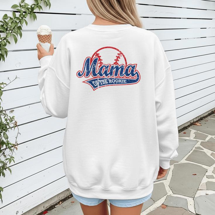 Vintage Baseball Mom Of The Rookies Women's Sweatshirt Back Print