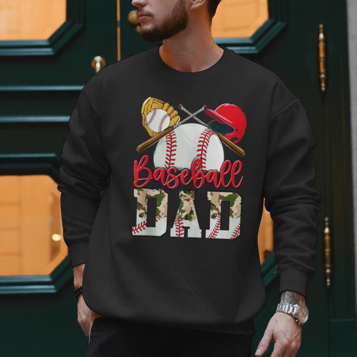 Baseball Dad Camo Husband Fathers Day Player Coach Dad Son Men Sweatshirt Baseball Dad Camo Husband Fathers Day Player Coach Dad Son Men Sweatshirt