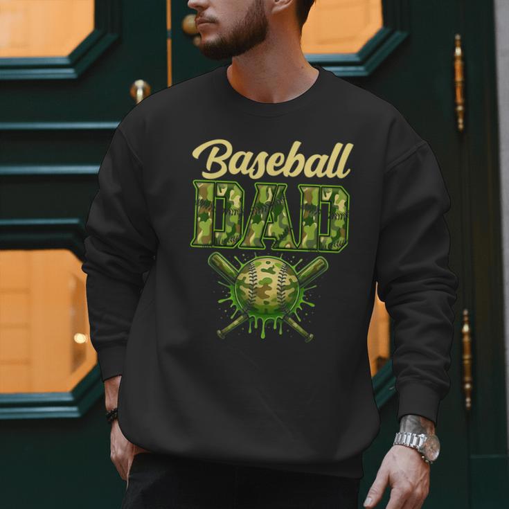 Baseball Dad Camo Ice Cream Baseball Father's Day Men Sweatshirt Baseball Dad Camo Ice Cream Baseball Father's Day Men Sweatshirt