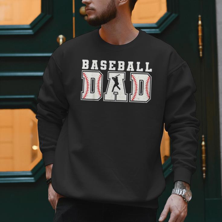 Baseball Dad Sport Happy Fathers Day Boys Kids Men Sweatshirt