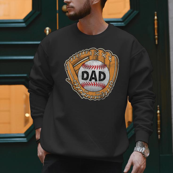 Baseball Glove Father's Day Baseball Dad Men Sweatshirt