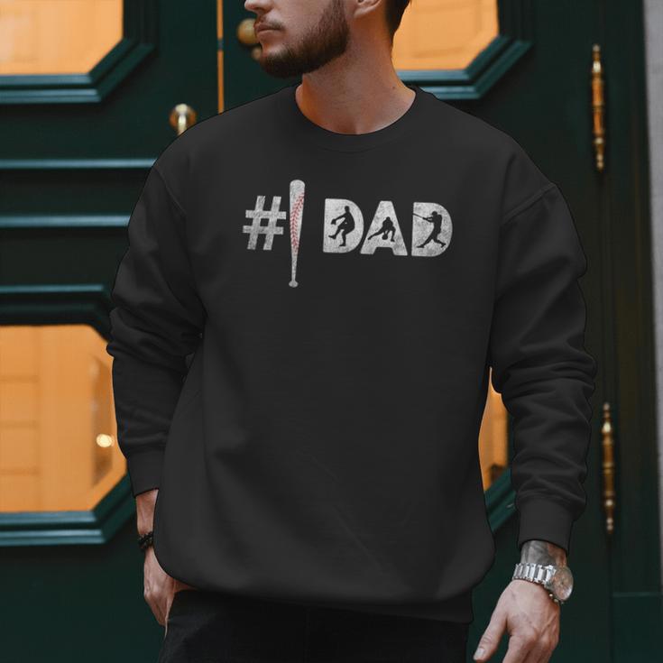 Baseball Player Number One Baseball Dad Father's Day Men Sweatshirt Baseball Player Number One Baseball Dad Father's Day Men Sweatshirt