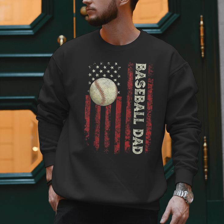 Fathers Day Baseball Dad USA Flag For Dad Men Baseball Men Sweatshirt Fathers Day Baseball Dad USA Flag For Dad Men Baseball Men Sweatshirt