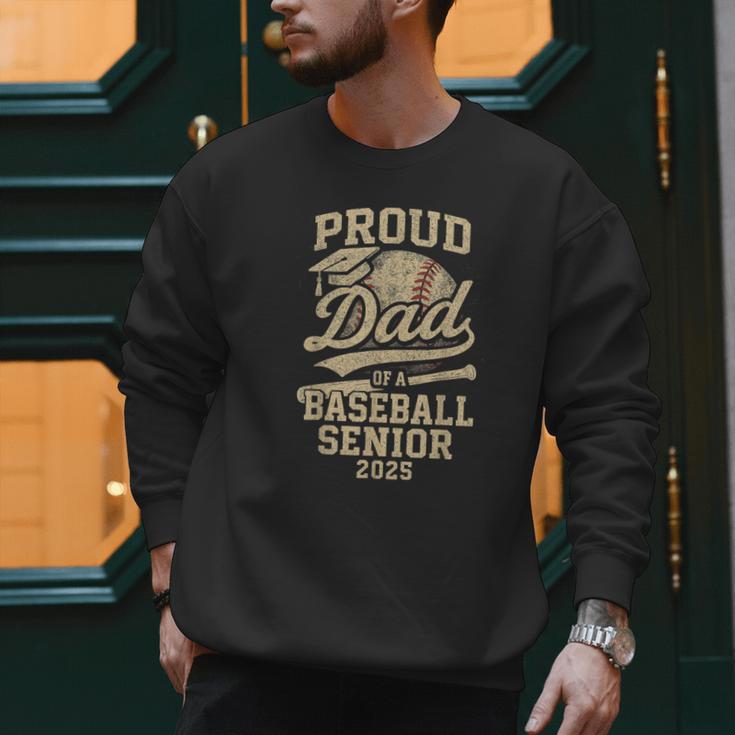 Proud Dad Of A Baseball 2025 Senior Vintage Baseball Dad Men Sweatshirt