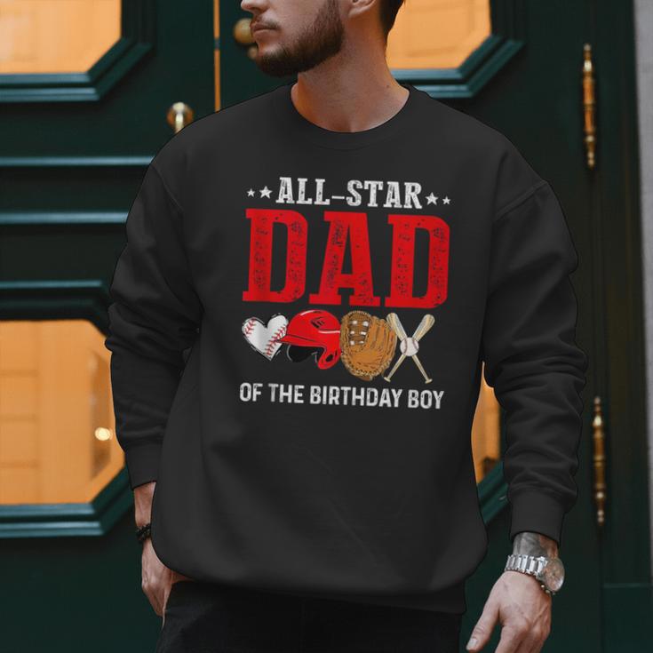 All Star Dad Of The Birthday Boy Baseball Daddy Father Men Sweatshirt