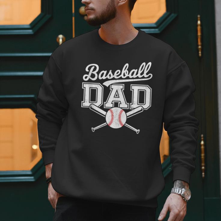 Vintage Baseball Dad Sport Lovers Batter Player Fathers Art Men Sweatshirt Vintage Baseball Dad Sport Lovers Batter Player Fathers Art Men Sweatshirt