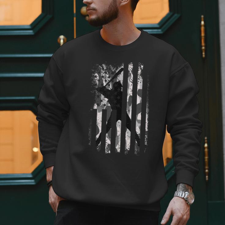 Vintage Baseball US Camouflage Flag Tee Baseball Dad Player Men Sweatshirt Vintage Baseball US Camouflage Flag Tee Baseball Dad Player Men Sweatshirt
