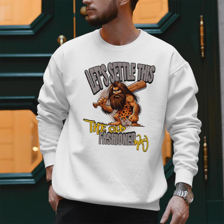 Stoneage Caveman Neolithic History Baseball Dad Father Premium Men Sweatshirt Stoneage Caveman Neolithic History Baseball Dad Father Premium Men Sweatshirt