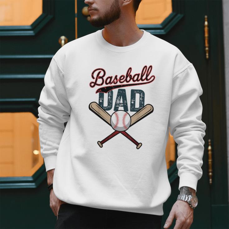 Vintage Baseball Dad Happy Fathers Day Players Toddler Kids Men Sweatshirt Vintage Baseball Dad Happy Fathers Day Players Toddler Kids Men Sweatshirt