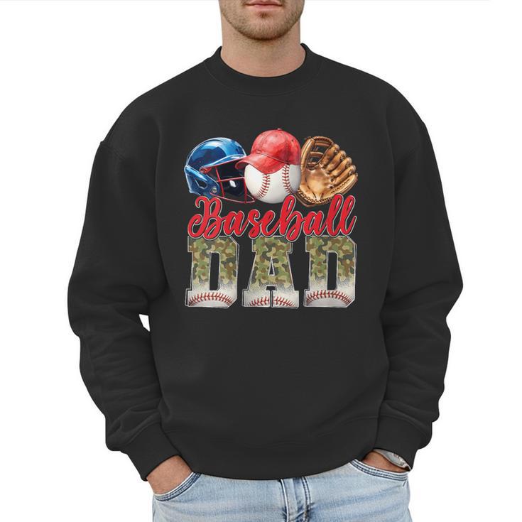 Baseball Dad Camo Father's Day Baseball Stuff Men Men Sweatshirt