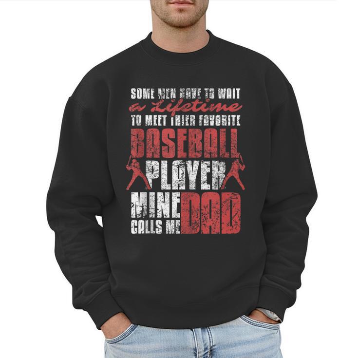 Baseball Dad Cute Love Sports Pitcher Catcher Baseball Men Sweatshirt