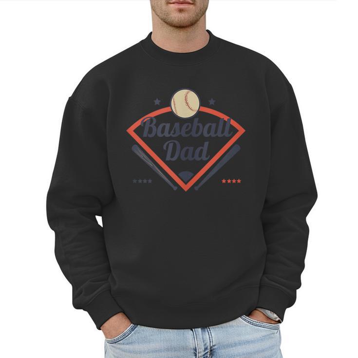 Baseball Dad Diamond Game Day Men Sweatshirt