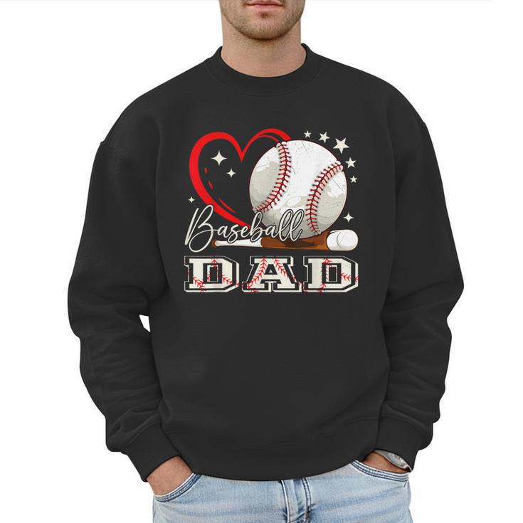Baseball Dad Family Matching Cute Baseball Lover Men Sweatshirt
