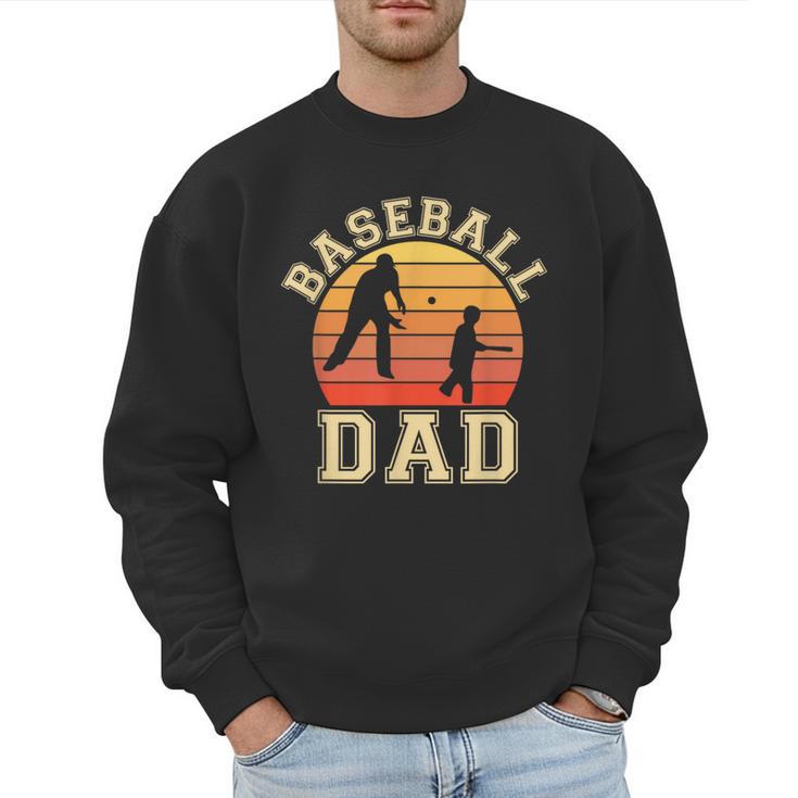 Baseball Dad Father Son Proud Daddy Papa Grandpa Sports Men Sweatshirt